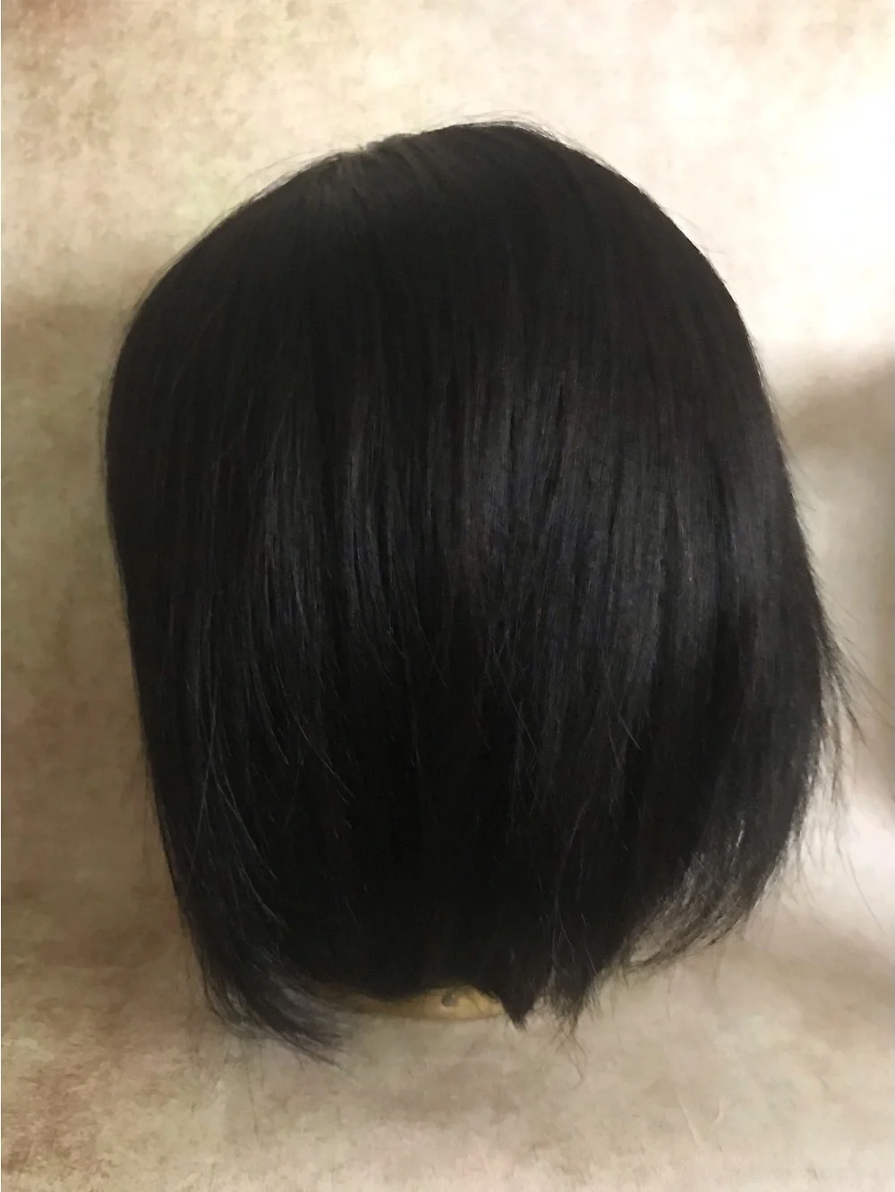 Human Hair Short Bob Black Wig